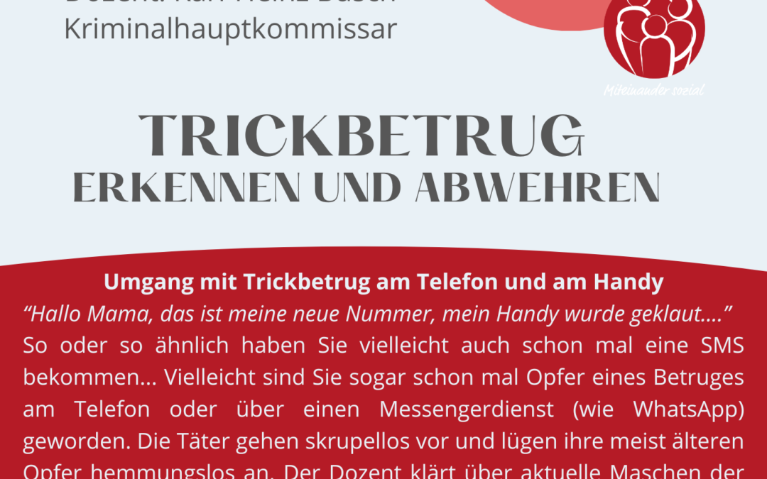 Vortrag der Polizei zum Thema Trickbetrug am 31.01.2024 in Palling